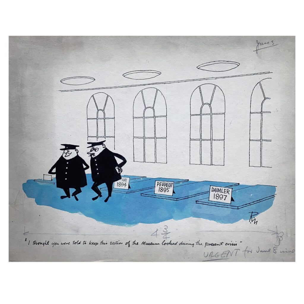 Original Reginald Mount Original Cartoon Drawing for Punch Magazine, c. 1960